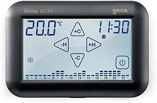 Geca 3.321.2566 Thermostat Programmable Écran Tactile Roma Wifi Anthracite 230V 2