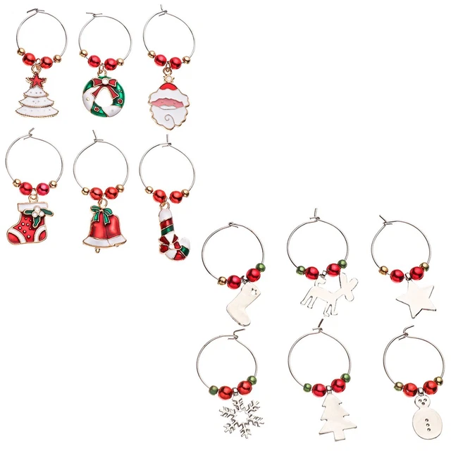 Colgantes de vidrio decoración de mesa copa de Navidad anillo copa de Navidad