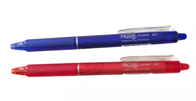 PENNA CANCELLABILE PILOT Frixion 2 penne cancellabili Blu e Rosso punta 0,7  EUR 7,90 - PicClick IT