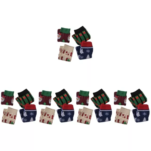 20 Pairs Womens Fuzzy Socks Kids Christmas Children's Cotton