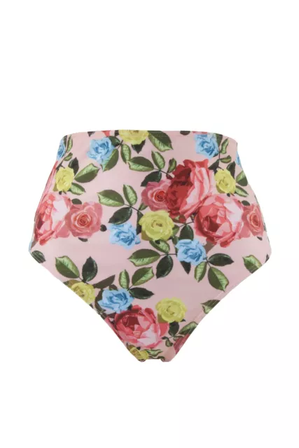 PEEK & BEAU Women's Floral High Waist Bikini Brief NWT