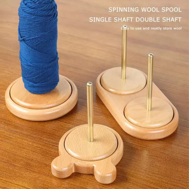 Classic Knit Wooden Yarn and Thread Holder DIY 2023 K9 New A1E7
