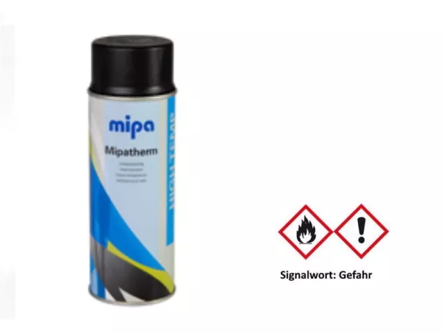 Mipa Mipatherm Auspufflack hitzebeständig schwarz 400 ml