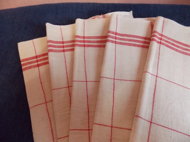Lot De 5 Torchons De Cuisine Sticky Toffee - 100% Coton - 45x70 Cm - Design Cornwall Chic - Gris Cappuccino
