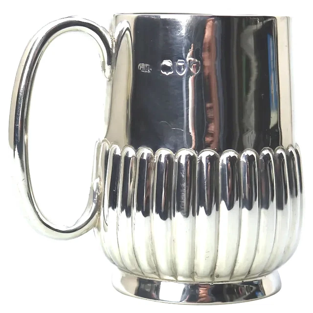 A good antique Victorian solid silver Cup / Mug / Christening Mug 99g C.1891
