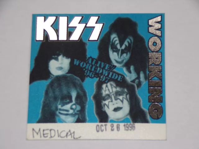 KISS Band Reunion Concert Tour 1996 Satin Pass Working Medical Oct 26 Las Cruces