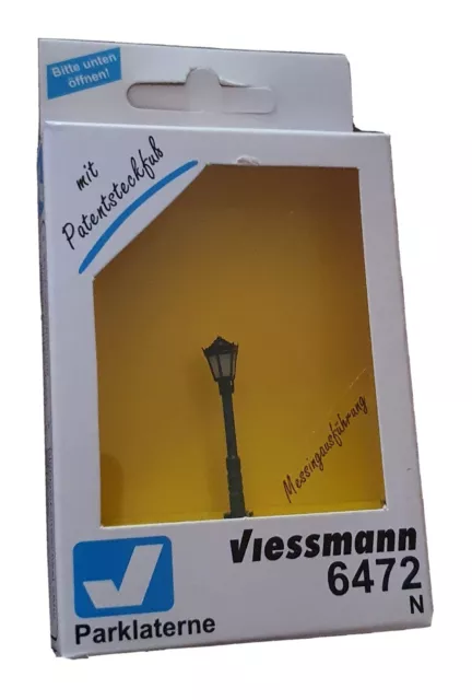 VIESSMANN - 6472 - PARK LAMP - GREEN - 33mm - LED - WARM WHITE - N GAUGE