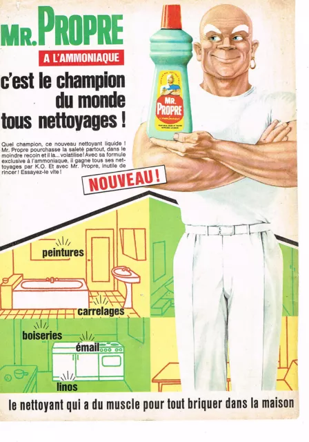 Publicité nettoyant ménager Mr. Propre - 1989 
