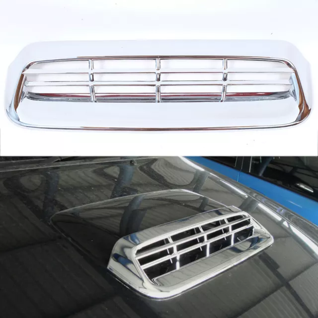 For Toyota Hilux SR5 MK 2011-15 1 PC Chrome Hood Scoop Cover Trim 3M TAPE