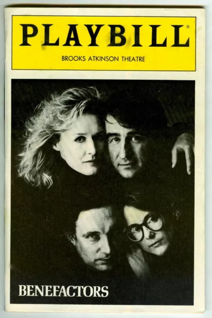 Vintage 1986 Glenn Close in BENEFACTORS at Brooks Atkinson Theatre NYC Playbill!