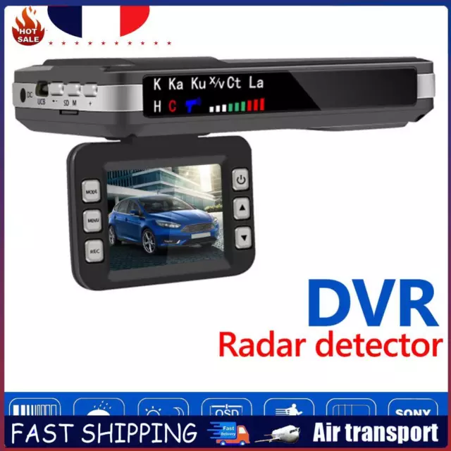 2 in 1 Car Dashboard Camera English Russian Voice Alarm Radar Detector X K CT La