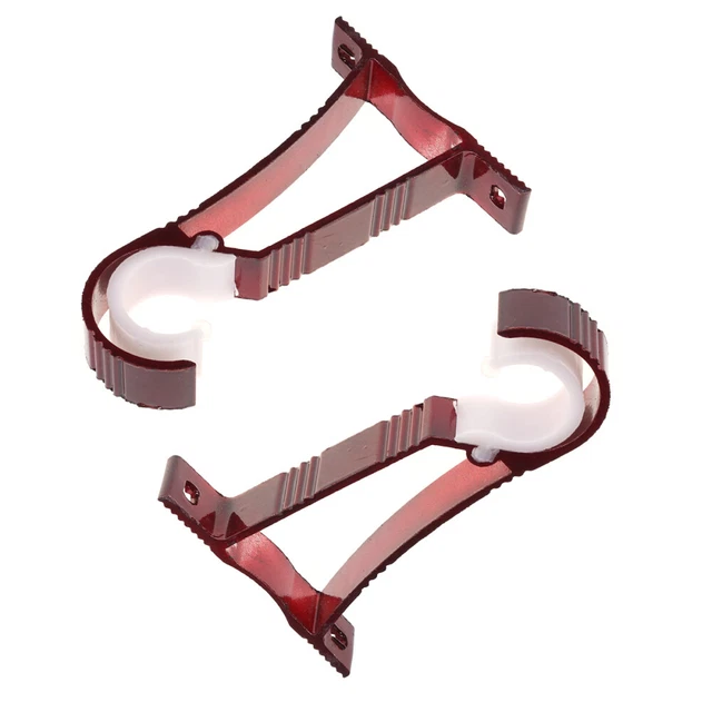 2 Pcs Curtain Mounting Holder Roman Pole Alloy Bracket Adjustable
