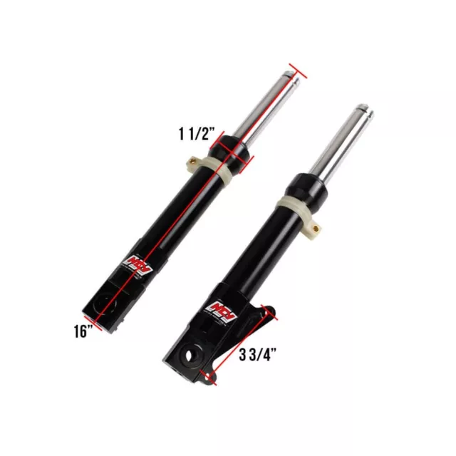 Ncy Front Forks / Shocks Black, For Disc Brakes On Honda Ruckus & Dio