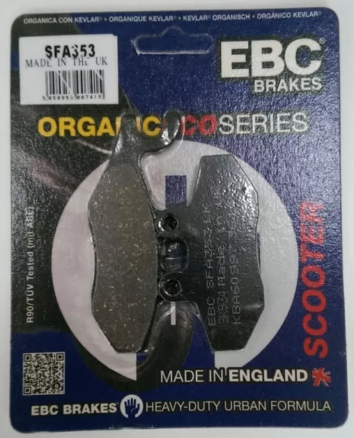 EBC Organic FRONT Disc Brake Pads (1 Set) Fits VESPA GTV300 (2010 to 2013)