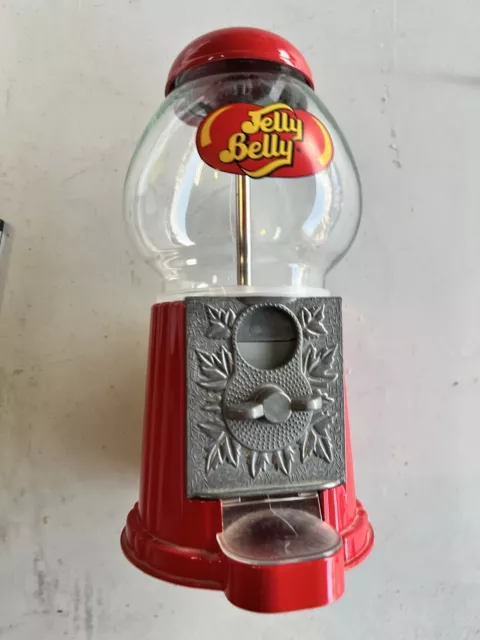 Jelly Belly Mini Bean Machine Candy Dispenser Bank Die Cast Metal w/Glass Globe