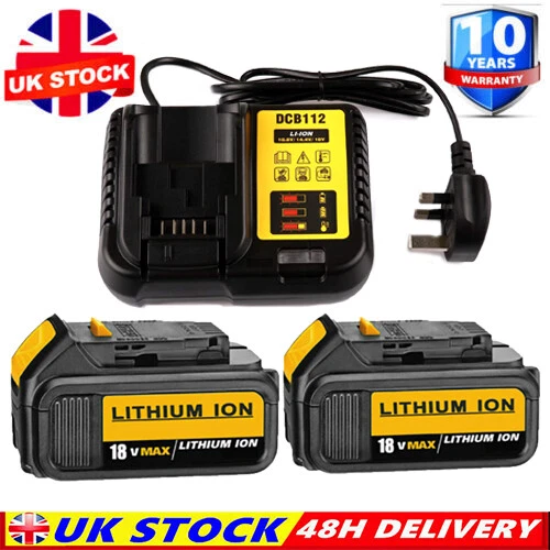 6.0AH 18V Li-ion Battery for DEWALT 18Volt XR DCB184 DCB182 DCB180 DCB203 DCB200