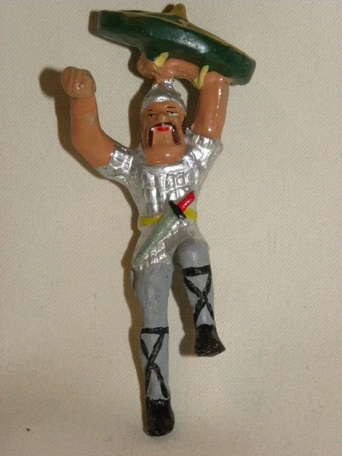 Figurine Ancienne DURSO Moyen Âge - Guerrier à Genoux Tirant à L'arc - Belgique