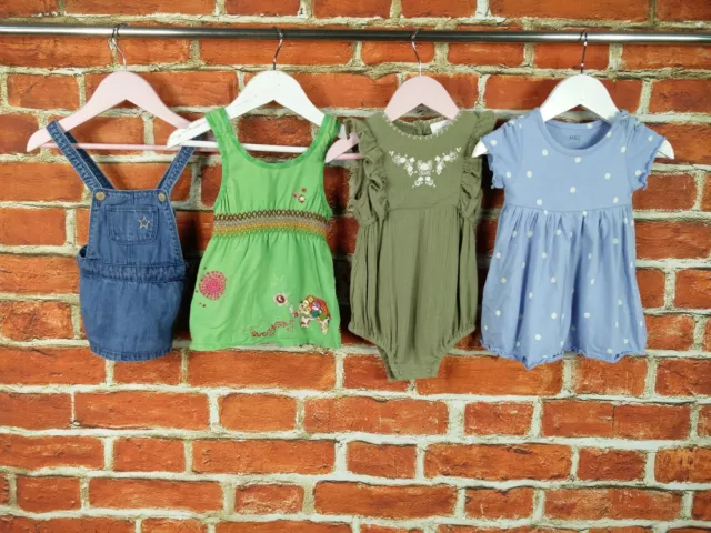 Baby Girls Bundle Age 3-6 Months Next Zara Pinafore Dress Romper Vest Denim 68Cm