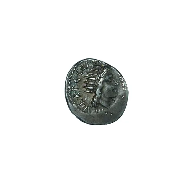 Marc Antony AR Denarius. Athens, NGC Graded