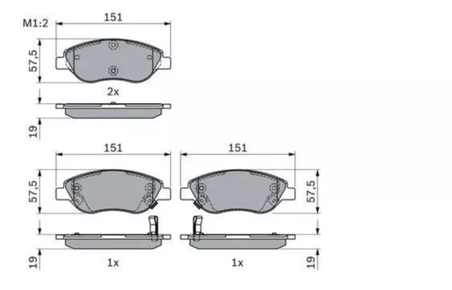 Kit Pastiglie Freno Freno A Disco Bosch 0986424042 per Alfa Romeo Fiat Lancia