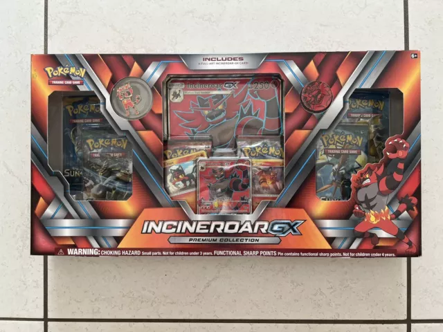 Incineroar GX Premium Collection Box Pokemon TCG Full Art Boosters XY Evolutions