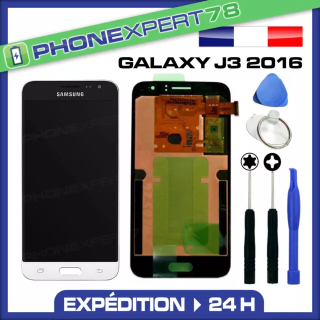 Vitre Tactile + Ecran Lcd Original Samsung Galaxy J3 2016 Blanc + Outils