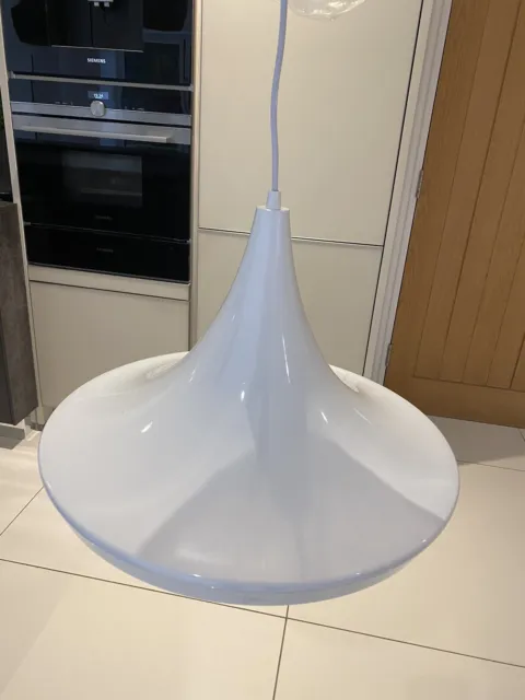 White Wide pendant Light. Beat Collection. T Dixon. Stunning *NEXT DAY DELIVERY*