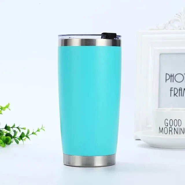20oz Stainless Steel Tumbler Slider Lid Vacuum Insulated Travel Cup Coffee Mug