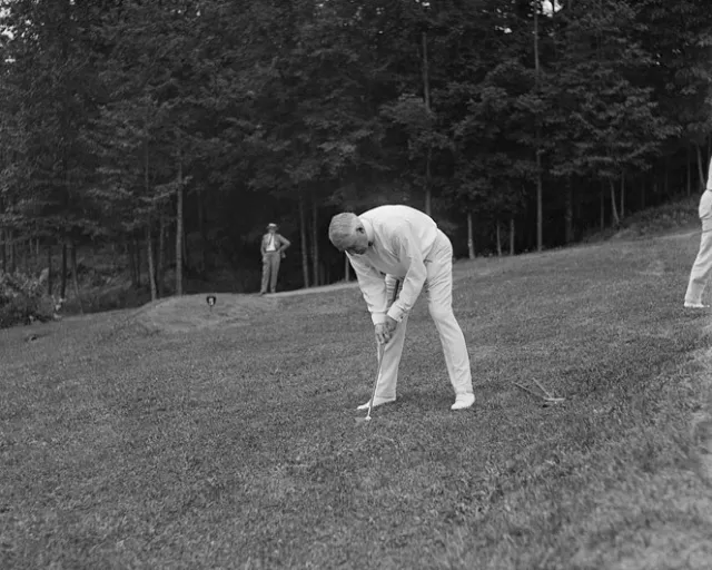 1921 President WARREN HARDING Glossy 8x10 Photo Lancaster Golf Course Poster