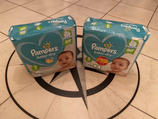 Lot de 2 couches Baby Dry Pampers Taille 3 6-10kg (2x30) 2