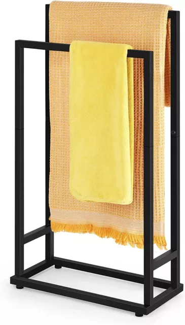 2 Tier Towel Rack for Bathroom Free Standing Towel Holder Stand Blanket Rack NEW