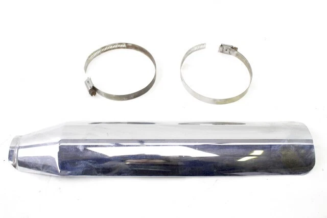 Pare-chaleur échappement Moto - Acier Inoxydable Argenté - Pinces Réglables - Pour Harley, Suzuki, Cruiser... - 9