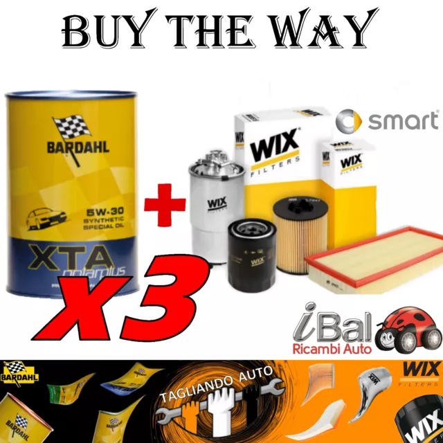 SMART 450 600/700 cc BENZINA KIT TAGLIANDO FILTRI + OLIO XTA 5W-30 3 LT BARDAHL