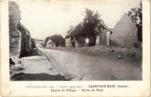 CPA Military, Canny sur Matz - Entrance du Village (278608)