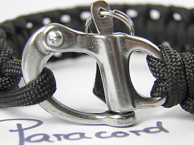 Paracord Armband mit Schwarzen Sechskantmuttern-Männer Armband-Biker 