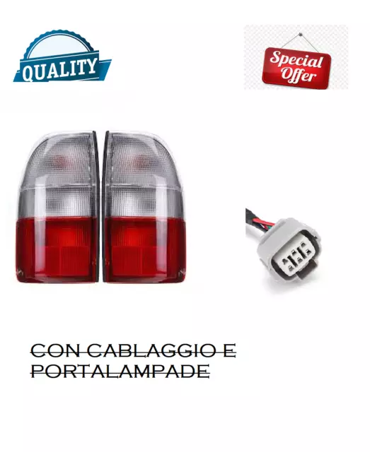 COPPIA FARO FANALE POSTERIORE PER L200 1996 2005 STRADA PICK UP STOP c/lampade