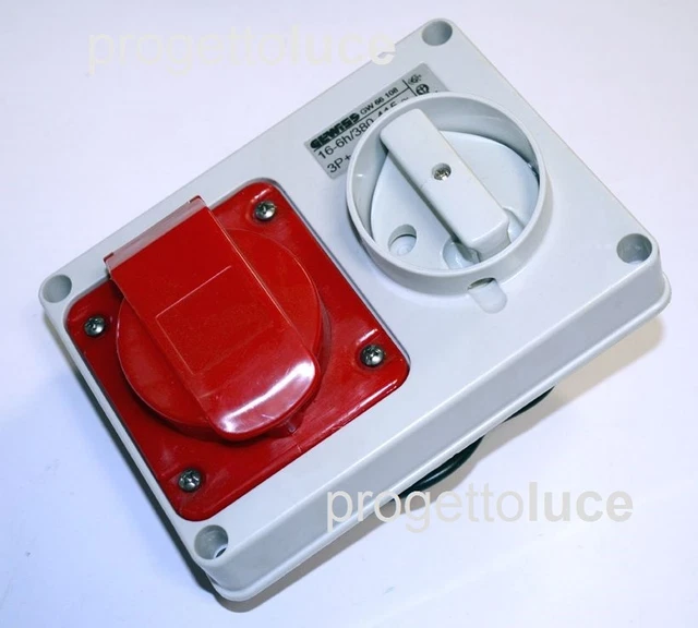 Presa Interbloccata GEWISS GW66309N | 3P+N+T 16A IP67 | Senza Fondo - Foto 11