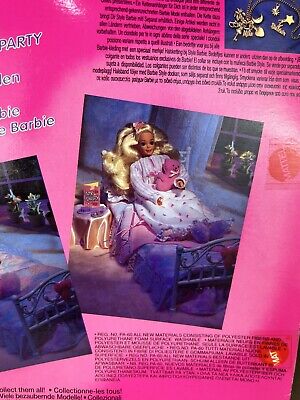 Barbie Sleeping Pyjamas Pillow & Accessories 1994 Mattel 68358 Vintage New 11