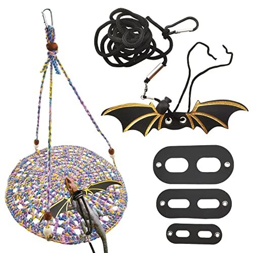 Bearded Dragon Hammock and Lizard Harness Leash Set Reptile Hammock Soft