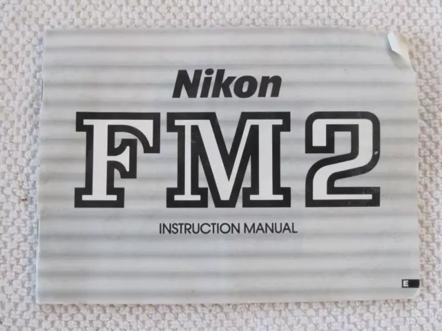 Original Vintage NIKON FM2 Camera Instruction Manual