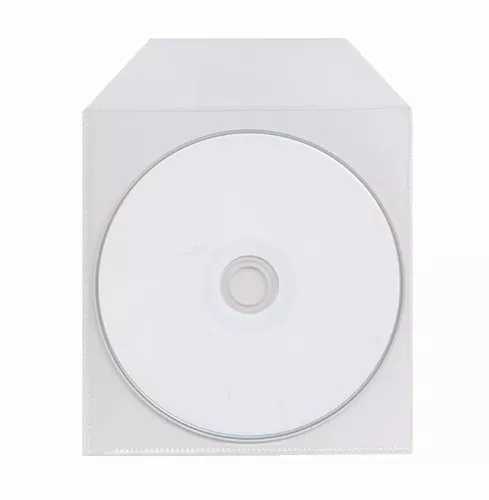 1000 CPP CD DVD Disc Clear Plastic Sleeve Bag Envelope with Flap Thin 60 Microns