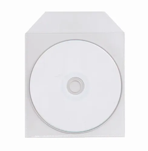 500 CPP CD DVD Disc Clear Plastic Sleeve Bag Envelope with Flap Thin 60 Microns