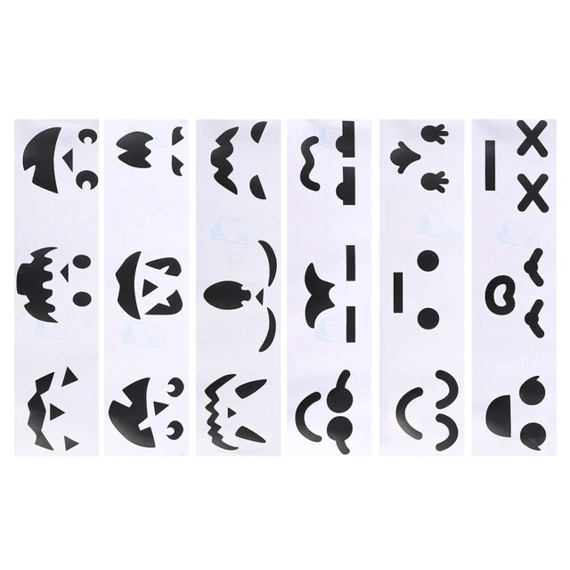 6 Pcs Halloween Pumpkin Stickers Decorating Decals Party Favors Gift