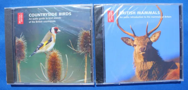British Library British Mammals & Countryside Birds Sounds CDs NEW Cracked Case
