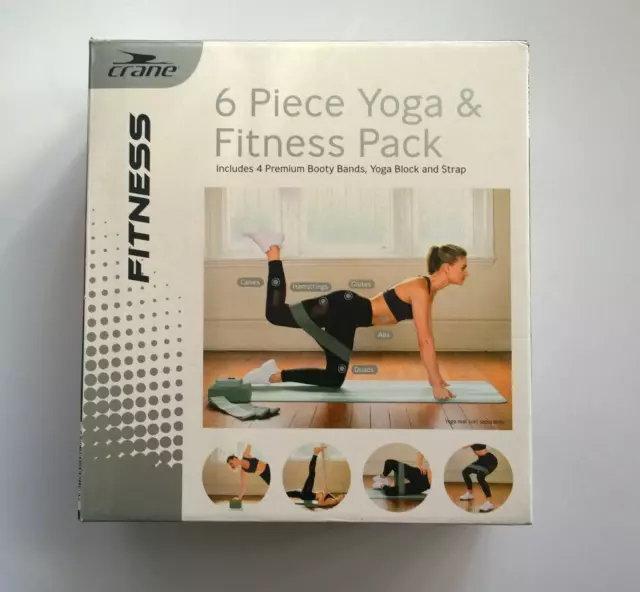 Brand New 6 Piece Yoga & Fitness Pack Crane With Fitness Circle Free Postage