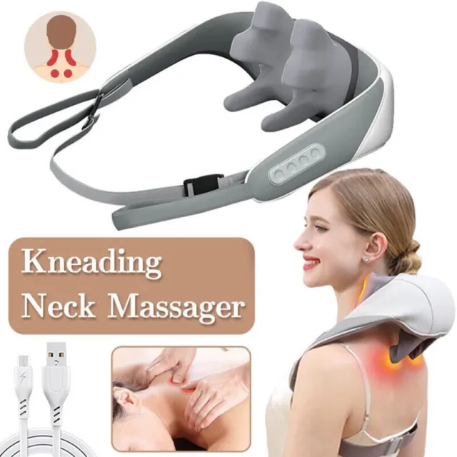 Electric Shiatsu Back Neck Shoulder Massager 6D Kneading Massage Muscle Relax