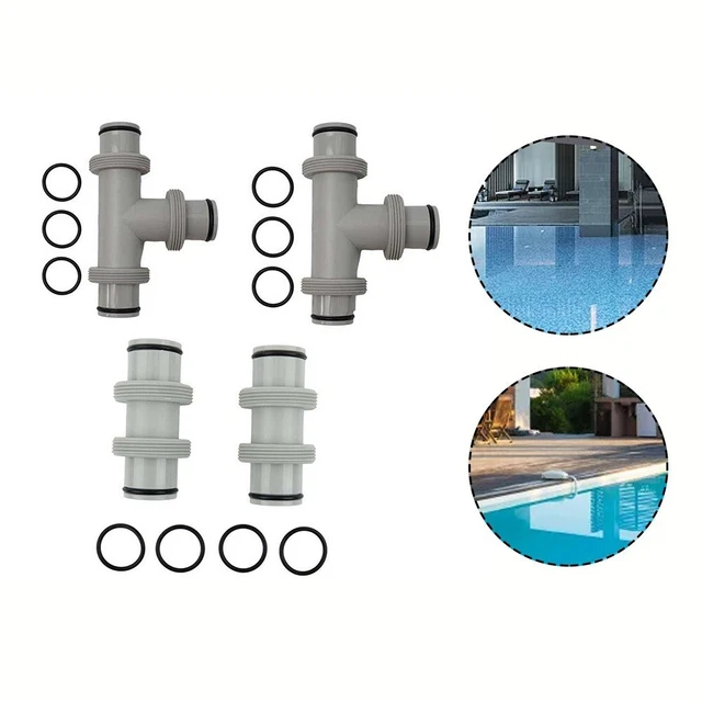 Set di 2 connettori per tubo con fascette stringitubo, adattatore per
