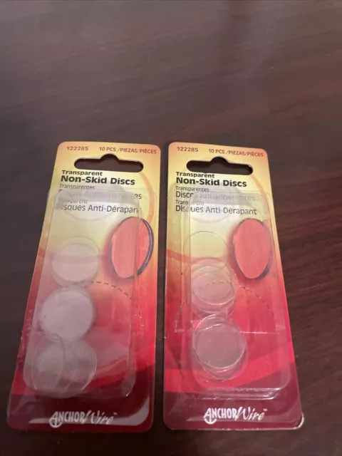 The Hillman Group 122285 Clear Plastic Non-Skid Discs 2 Packs Qty 20 Pieces￼