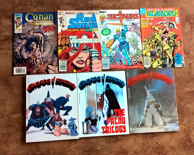 Swords of Cerebus TPB #3 #4 #5 Dave Sim Red Sonja #1 Conan Sectaurs #1 LOT 7