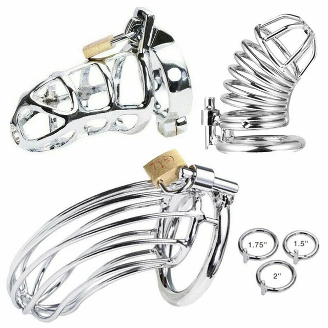 Cage De Chasteté En Métal Pour Homme - BDSM Soumission - Ceinture De Chasteté